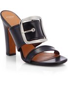 Givenchy Odia Leather Mule Sandals - Lyst