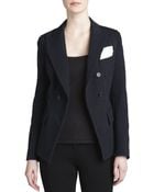Donna Karan New York Fitted Cutaway Double-Breasted Jacket - Lyst