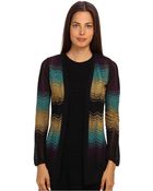 M Missoni Color Bock Ripple Knit Cardigan - Lyst