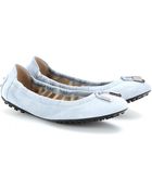 Tod's Dee Suede Ballerinas - Lyst