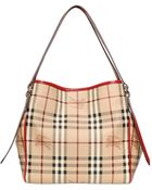 Burberry Small Canterbury Haymarket Leather Bag - Lyst