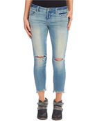 Free People Destroyed Ankle Jeans - Lyst