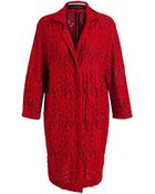Roland Mouret Embroidered Textured Cotton Coat - Lyst