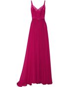 Elie Saab Georgette and Lace Gown - Lyst