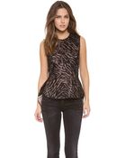 BCBGMAXAZRIA Peplum Top - Lyst