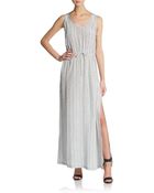 Joie Vanetta Ikat-Print Silk Maxi Dress - Lyst