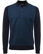 John Smedley Abstract Print Knitted Polo Shirt - Lyst