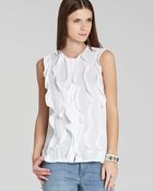BCBGMAXAZRIA Top Camelle Ruffle - Lyst
