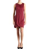 Barneys New York Drape Front Dress - Lyst