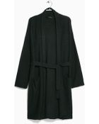 Mango Wool-Blend Long Cardigan - Lyst