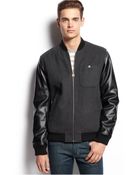 Levi's Retro Mixed-Media Varsity Bomber Jacket - Lyst