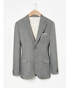 Mango Man Herringbone Wool-Blend Blazer - Lyst