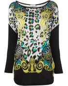 Versace Leopard Print Tshirt - Lyst