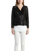 3.1 Phillip Lim Studded Ruffle Leather Jacket - Lyst