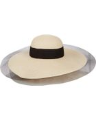 Eugenia Kim Sunny" Netting-Trim Straw Hat - Lyst