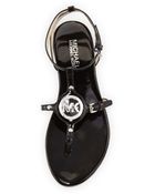 Michael Kors Keely Flat Logo Sandal - Lyst