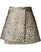 Suno Swirl Wrap Mini Skirt - Lyst