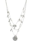 Betsey Johnson Flower Bow Pendant Illusion Necklace - Lyst