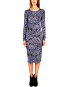 10 Crosby Derek Lam 10 Crosby Derek Lam Peri Printed Long Sleeve Dress - Lyst