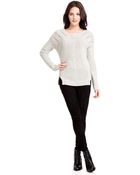 Sam Edelman Textured Crewneck Pullover - Lyst