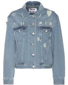 Acne Studios Tram Trashed Denim Jacket - Lyst
