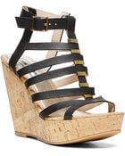 Steve Madden Indyanna Strappy Cork Platform Wedge Sandals - Lyst