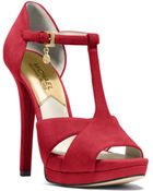 Michael Kors Francoise T-Strap Suede Pump - Lyst