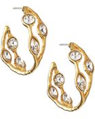 Kenneth Jay Lane Cuff Earrings W/ Rhinestones - Lyst