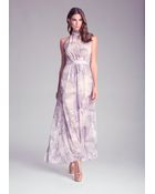 Bebe Halter Maxi Dress - Lyst