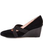 Taryn Rose Kimber Suede Wedge - Lyst