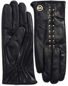 Michael Kors Studded Leather Gloves - Lyst