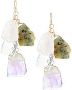 Devon Leigh Tiered Stone Drop Earrings - Lyst