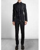 Comme Des Garçons Metallic Zip Detail Blazer - Lyst