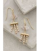 Anthropologie Quartz Fringe Drop Earrings - Lyst