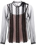 RED Valentino Point Desprit Tulle Blouse - Lyst