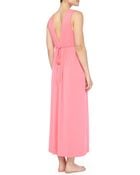 Oscar de la Renta Pleated Embroidered Tank Gown - Lyst
