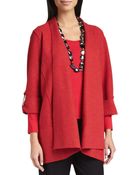 Eileen Fisher Lightweight Boiled Wool Coat - Lyst