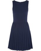 Alice + Olivia Shanna Pleated Crepe Dress - Lyst