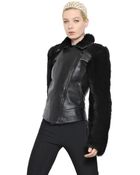 Gareth Pugh Shearling & Nappa Leather Jacket - Lyst