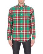 Ralph Lauren Checked Flannel Shirt - Lyst