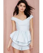 Nasty Gal Cameo It'S Time Peplum Top - Lyst