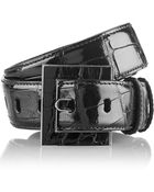 Oscar de la Renta Alligator Waist Belt - Lyst