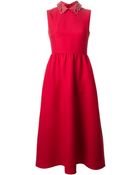Valentino Studded Collar Dress - Lyst