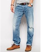 Diesel Jeans Waykee 830Z Straight Fit Mid Wash - Lyst