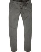 River Island Grey Slim Chinos - Lyst