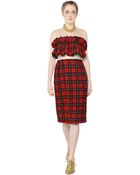 Simone Rocha Plaid Wool & Tulle Seersucker Dress - Lyst