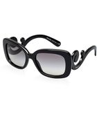 Prada Rectangle Ornate Sunglasses - Lyst