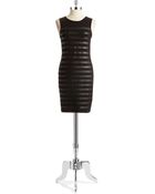 Vince Camuto Petite Faux Leather Shift Dress - Lyst