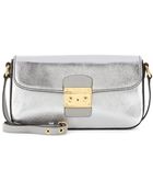 Miu Miu Metallic-Leather Shoulder Bag - Lyst