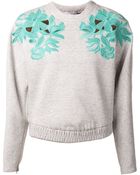 3.1 Phillip Lim Guipure Lace Sweatshirt - Lyst